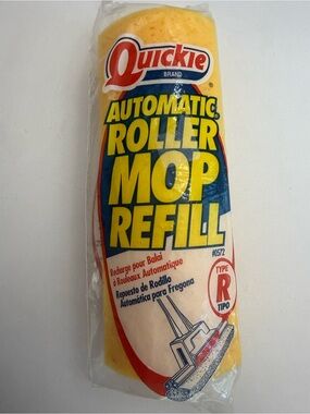 Quickie Automatic Roller Mop Refill Type R #0572 057 Sponge Yellow NEW Old Stock
